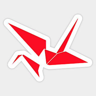 Origami Crane Abstract Sticker